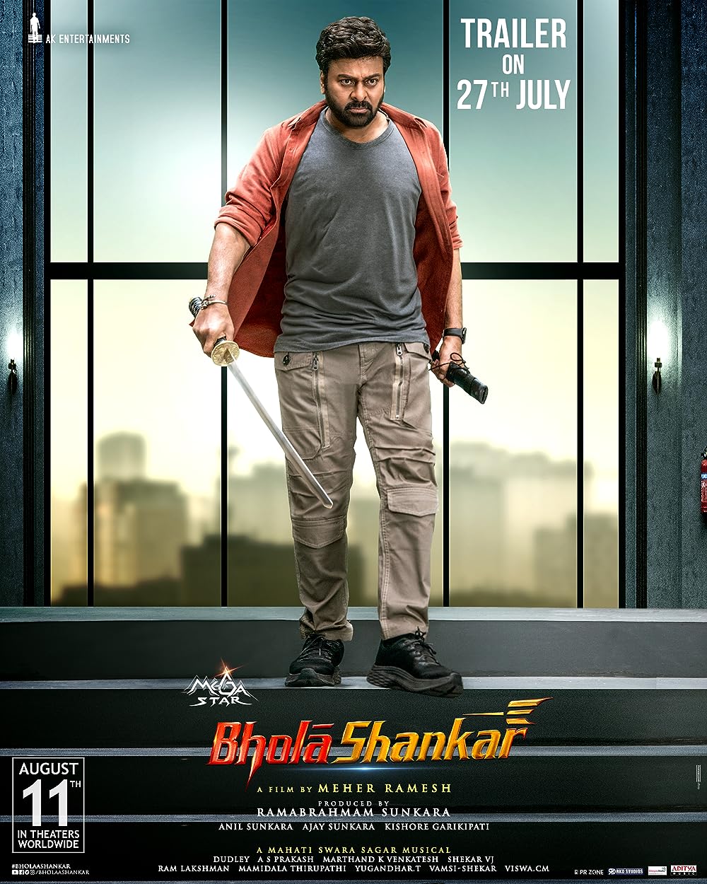 Bholaa Shankar 2023 Telugu Movie 480p 720p & 1080p [Telugu] PreDVDRip | Full Movie